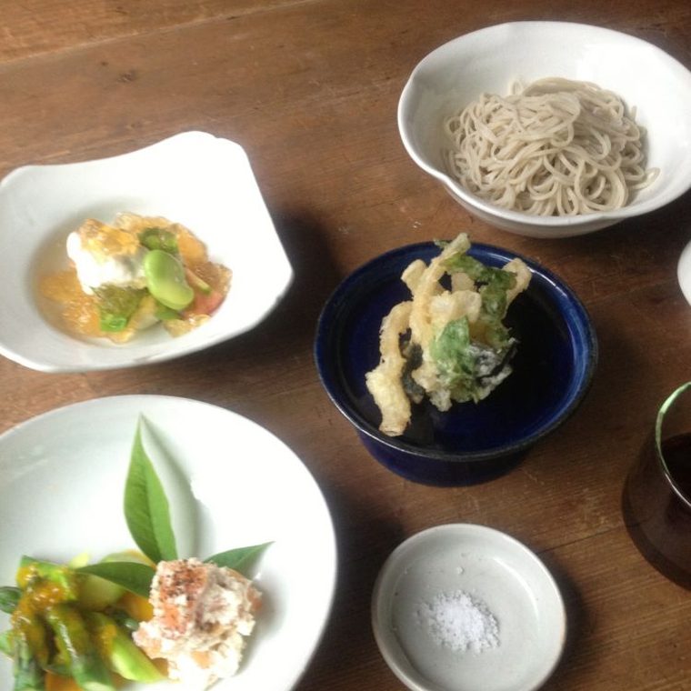 そば会席の膳